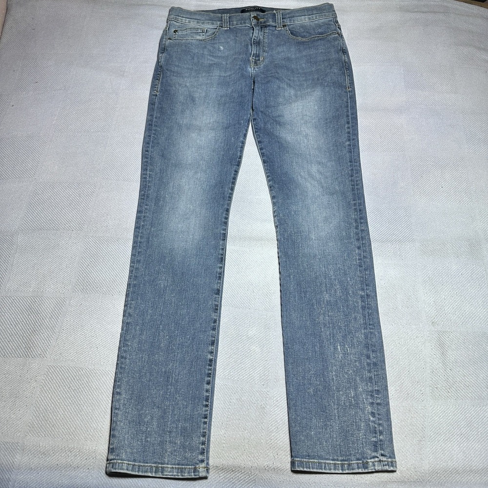Fidelity Torino Jeans Mens 33x35 Modern Slim Fit Stretch Denim Medium Wash